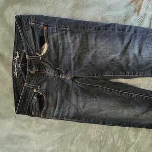 American eagle skinny stretch fit, dark blur, size 6 jeans